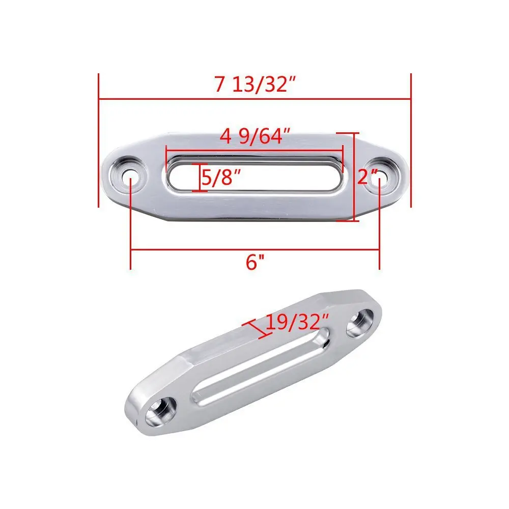 6inch 152mm winch aluminum guide rope guide winch rope hook aluminum alloy rope guide Hawse Fairlead SUV ATV UTV