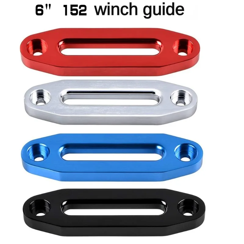 6inch 152mm winch aluminum guide rope guide winch rope hook aluminum alloy rope guide Hawse Fairlead SUV ATV UTV