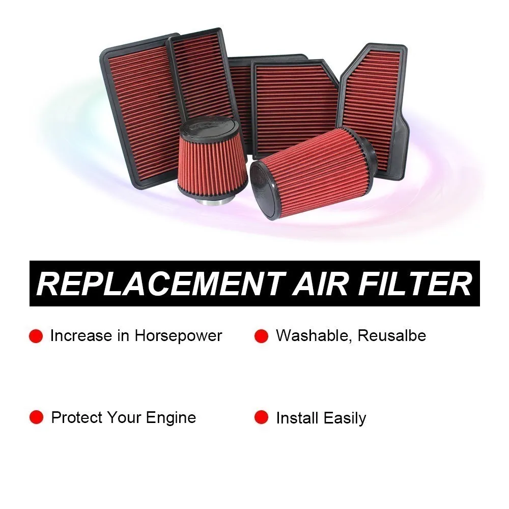 High Flow Car Sport Air Intake Filter For Seat Ibiza Arona Leon Toledo, Audi A1 A3 Q2, Skoda Fabia Karoq, Volkswagen Polo Up