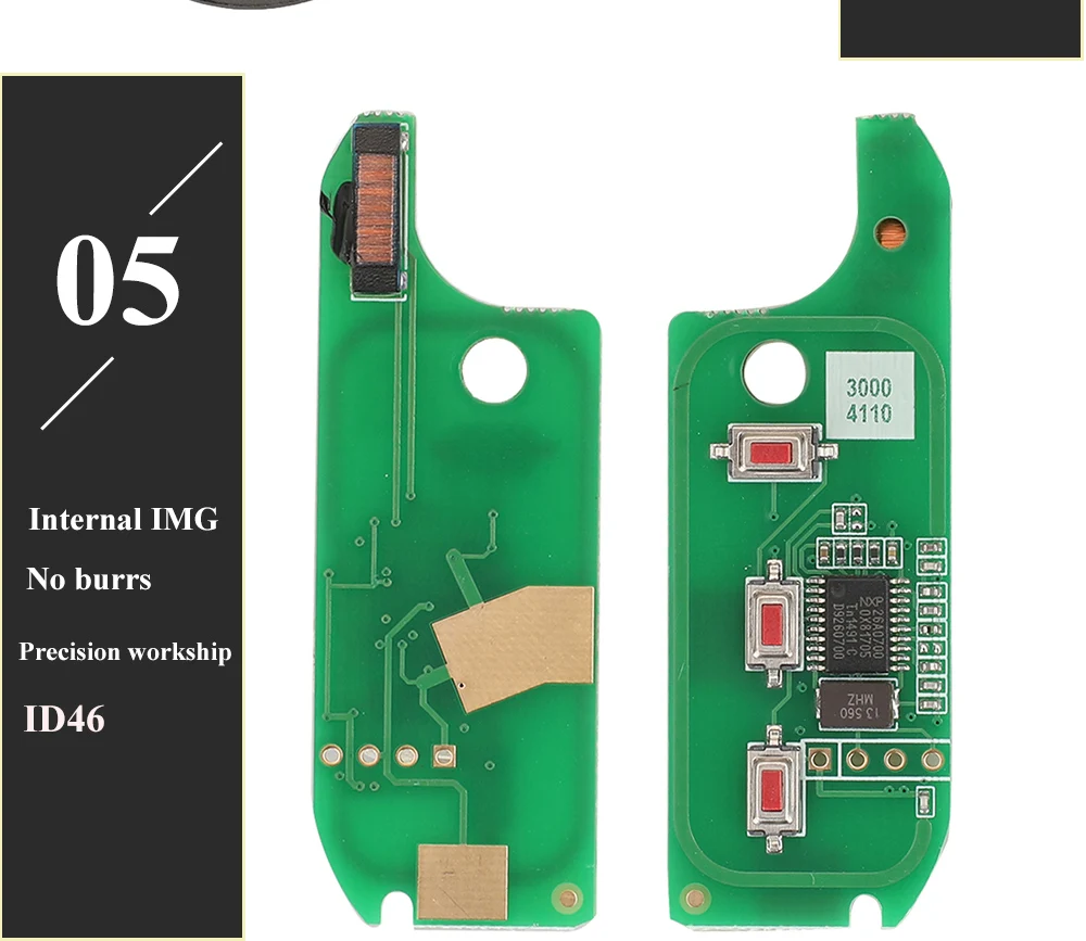 jingyuqin 2/3 Buttons 434Mhz ID46 Car Remote Key For Abarth 500 595 500 124 695 5CC Delphi/Marelli 71752289 6000628973