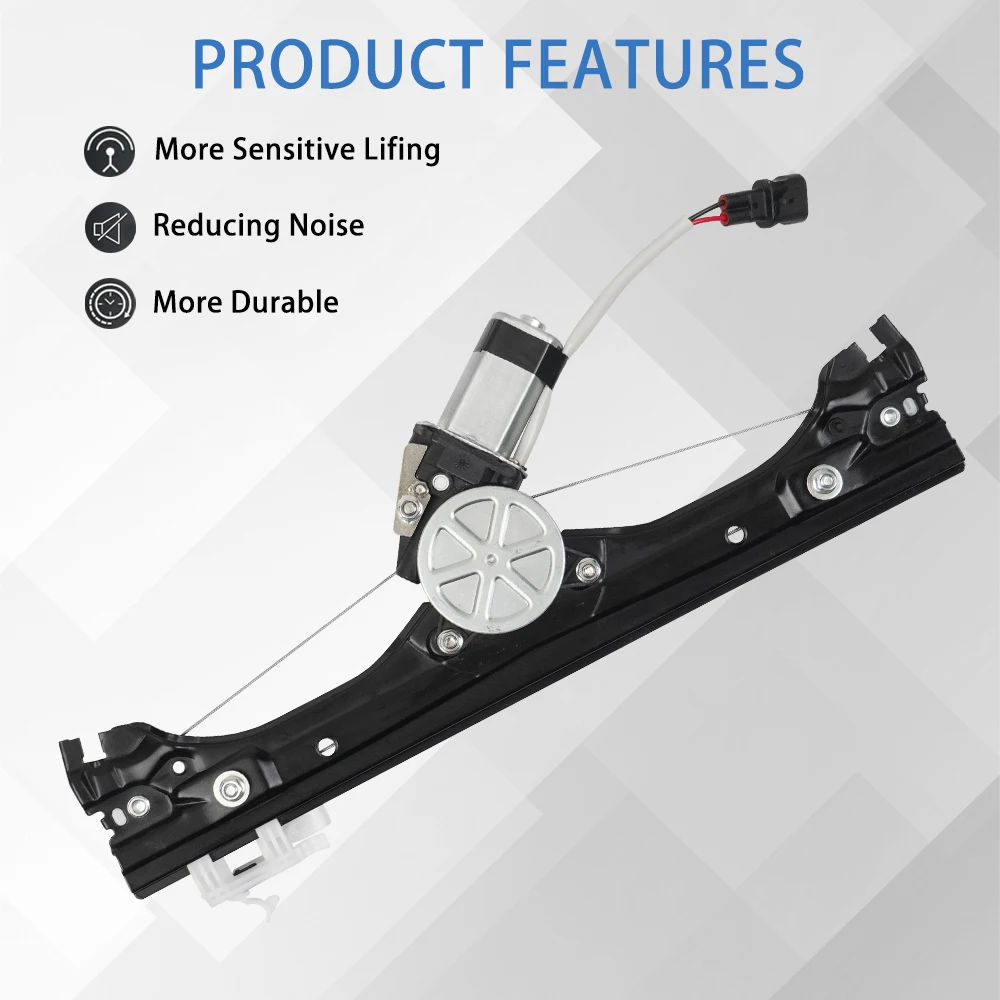 52060970 51876269 Black Car Window Front Left Driver Side 2pin Window Regulator Assembly With Motor For Fiat 500 1.4L 2012-2019