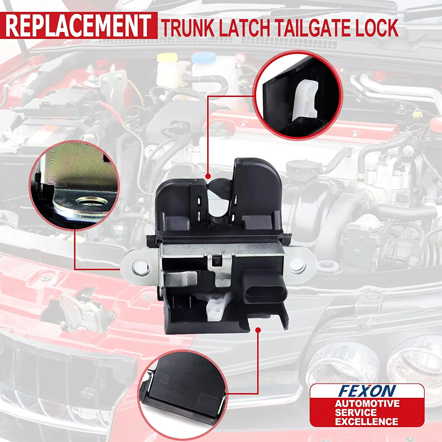 For VW Golf Mk5 Golf Git Golf Mk6 Seat Leon Rear Trunk Lock Lid Lock Latch 1K6827505E 5K0827505A 5M0827505E 1P0827505D