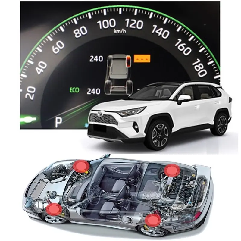For Toyota Rav4 2019 2020 Xa50 Smart Car TPMS Tyre Pressure Monitoring System Digital LCD Dash Board Display Auto Security Alarm