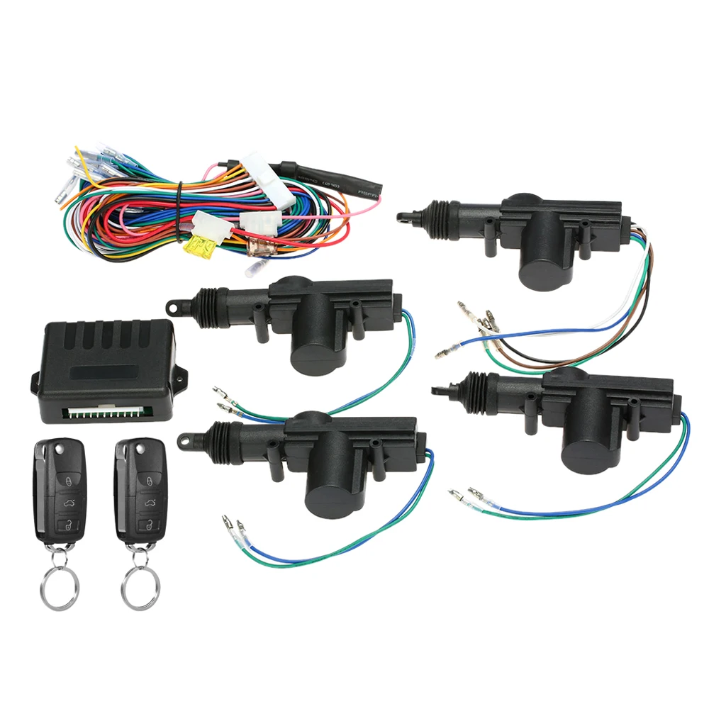 Universal Car Door Lock Keyless Entry System Remote Central Control Locking Kit with Trunk Release Button