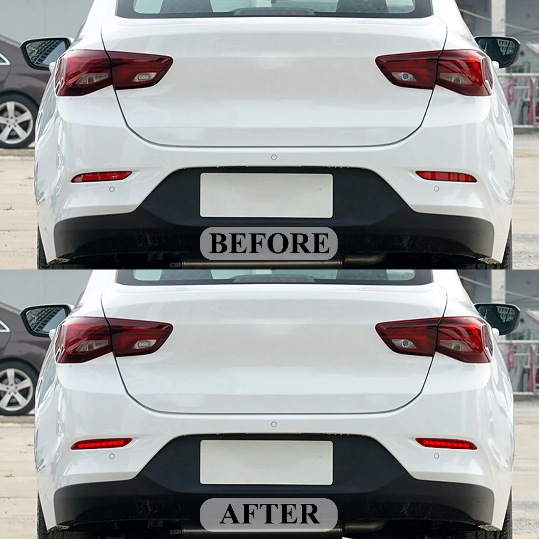 LED Rear Bumper Reflector Light For Chevrolet Cavalier 2020 2021 2022 Brake Warning Dynamic Turn Signal Lamp Car Accessories 12V