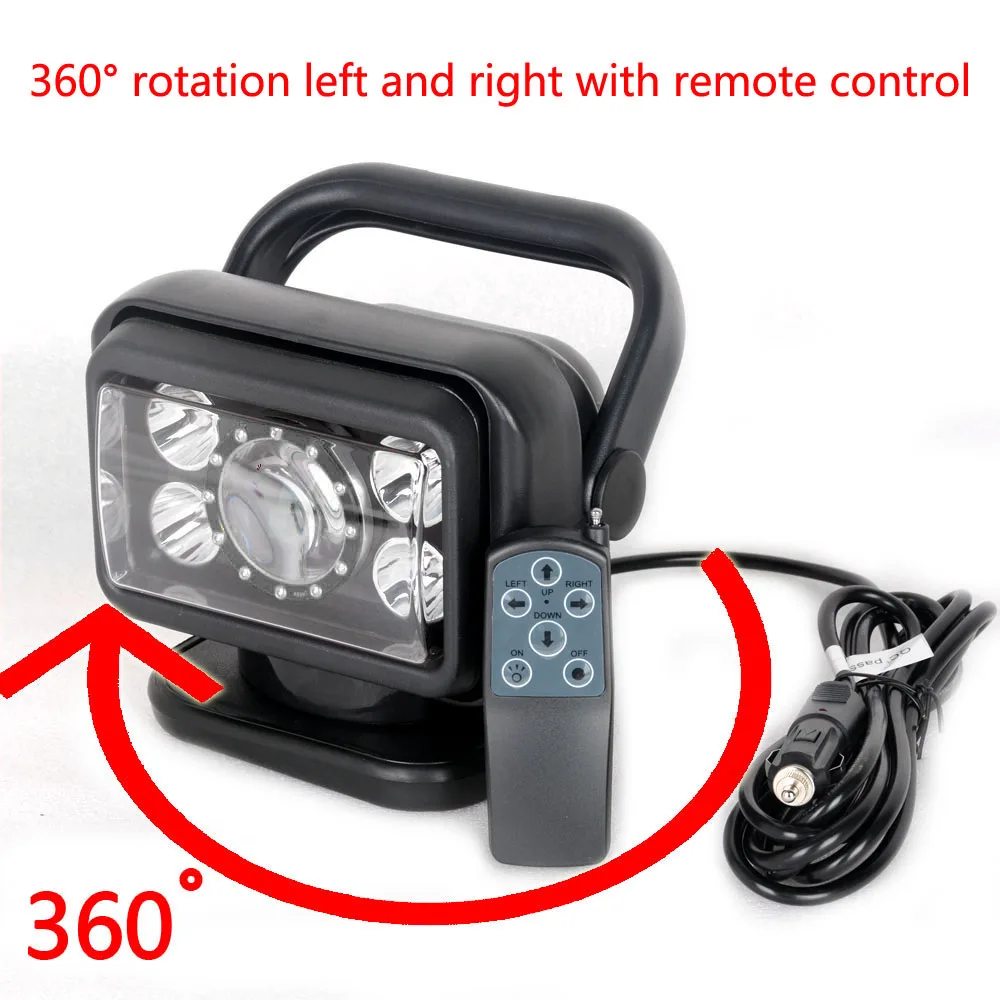 Laser Car Searchlight 7 Inch 70W 360 Degree Rotating  9-32V Offroad Hunting Lamp Remote Control Boat Search Lights for SUV Truck