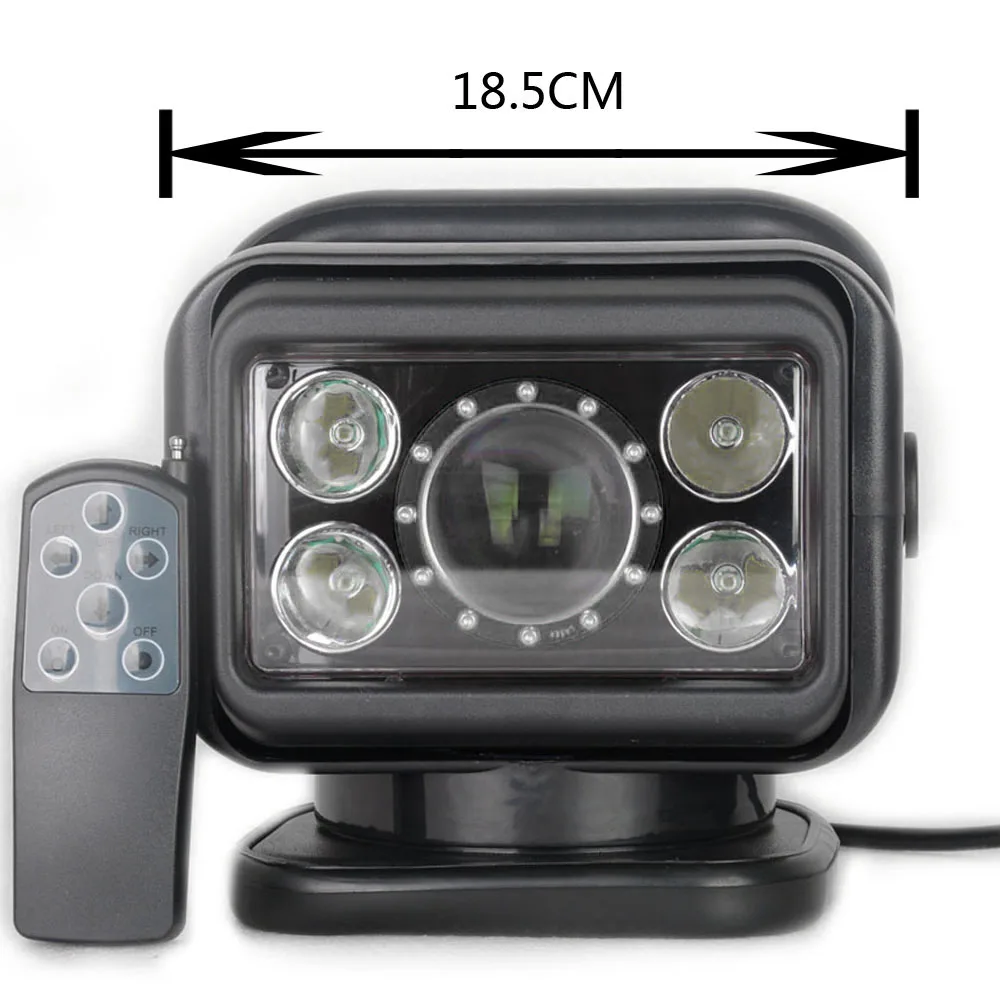 Laser Car Searchlight 7 Inch 70W 360 Degree Rotating  9-32V Offroad Hunting Lamp Remote Control Boat Search Lights for SUV Truck