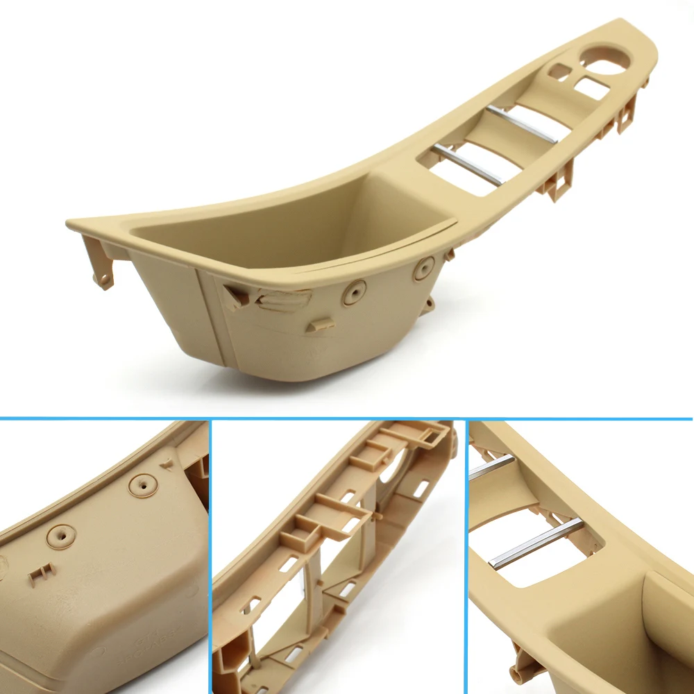 7pcs Set LHD Interior Armrest Door Pull Handle Panel Inside Trim Cover For BMW 5 Series F10 F11 F18 520i 523i 525i 528i 535i