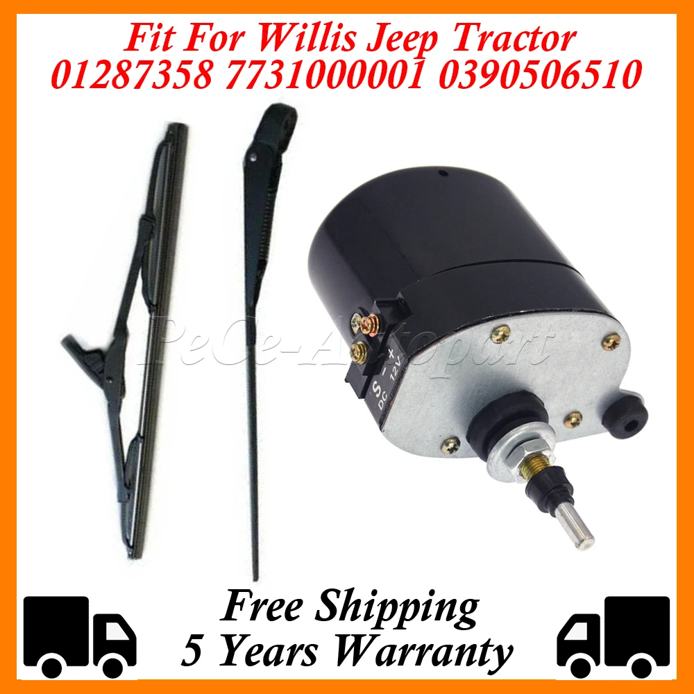 Universal 12V Windscreen Wiper Motor Or Arm With Blade 01287358 7731000001 0390506510 Fit For Willis Jeep Tractor