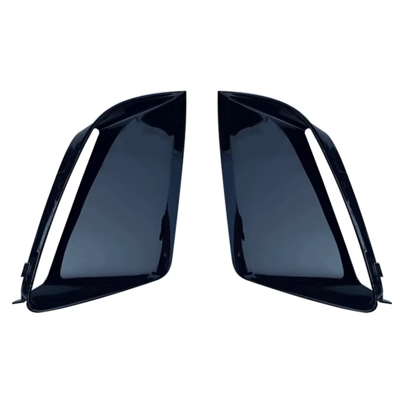Front Lower Bumper Fog Light Lamp Cover Strip Molding Decorative Lid For Audi RS6 2011-2018 Foglight Black Trim