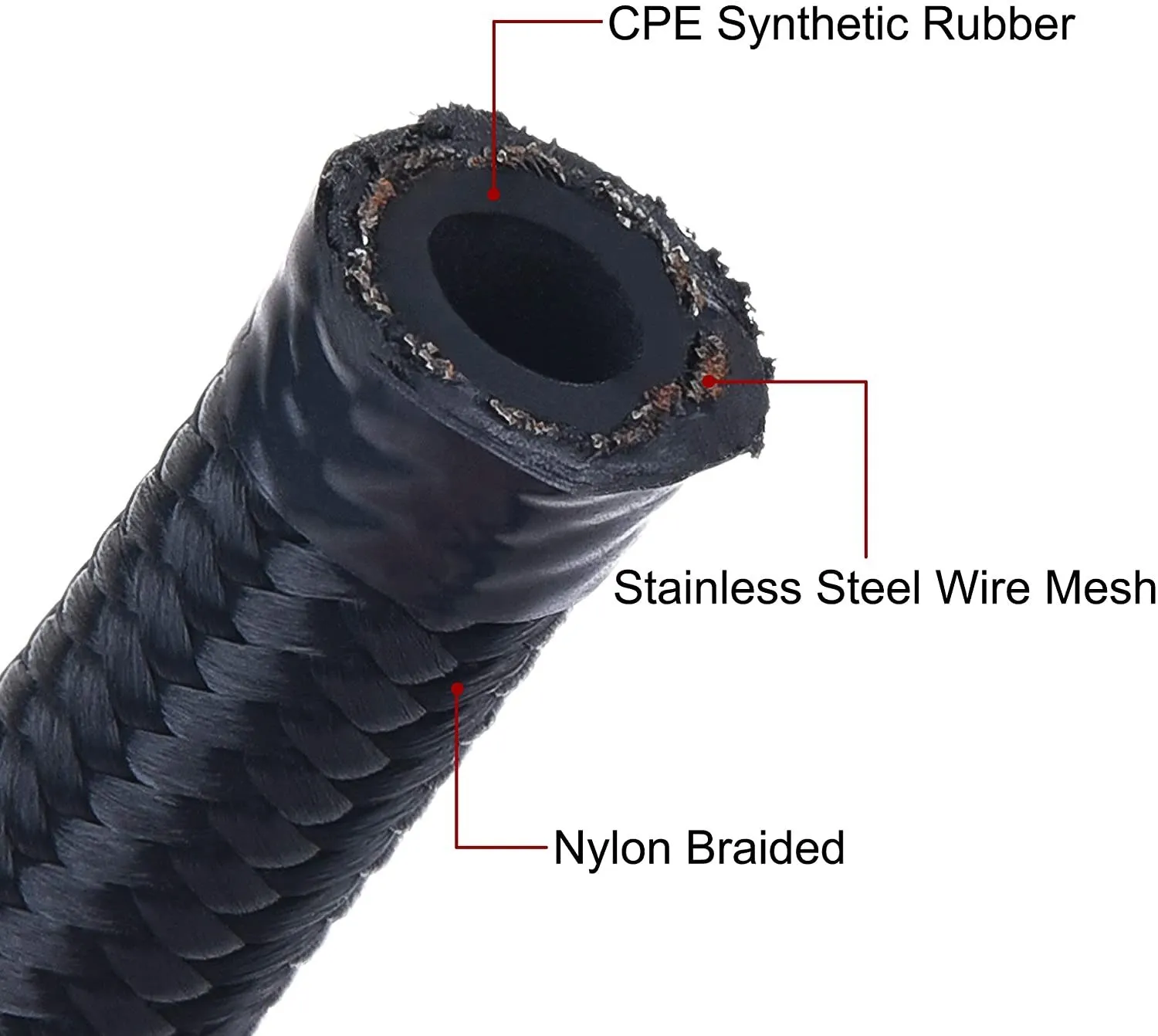 3M 5M 6M Oil Fuel Hose Oil Gas Line AN4 AN6 AN8 AN10 AN12 10FT Cooler Hose Line Nylon Stainless Steel Braided Pipe Tube in Stock