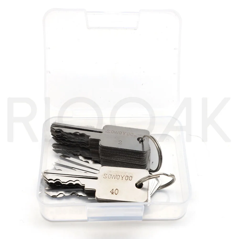 48 In 1 Locksmith Tools Lock Keys Set for Bull Head Lock for S Groove Lock For One Word Locks for SOWOYOO