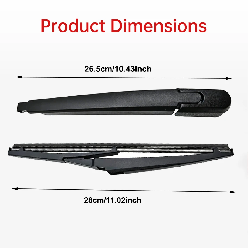 Car Wiper 11" Rear Wiper Blade For Kia Sorento MK2 2009 - 2014 Clean Windshield Windscreen Rear Wiper 988152P000