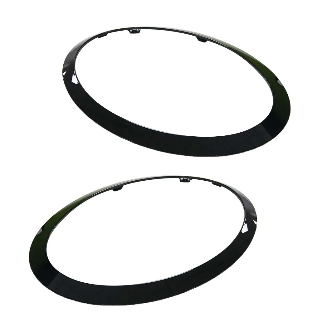 51137300632 2Pcs For Mini Cooper F55 F56 F57 2014 Gloss Black Headlight Ring Bezel Trim Surround Cover Rear Light Frame Car Ac