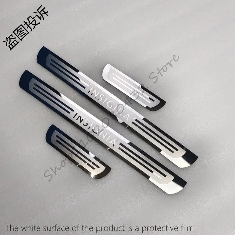 4pcs/lot For 2013-2020 Vauxhall Opel Insignia ultra-thin door sill cover stainless steel car Accessories