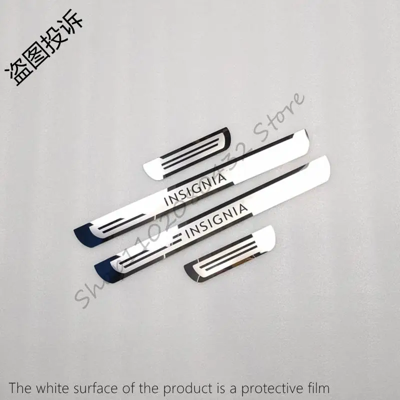 4pcs/lot For 2013-2020 Vauxhall Opel Insignia ultra-thin door sill cover stainless steel car Accessories