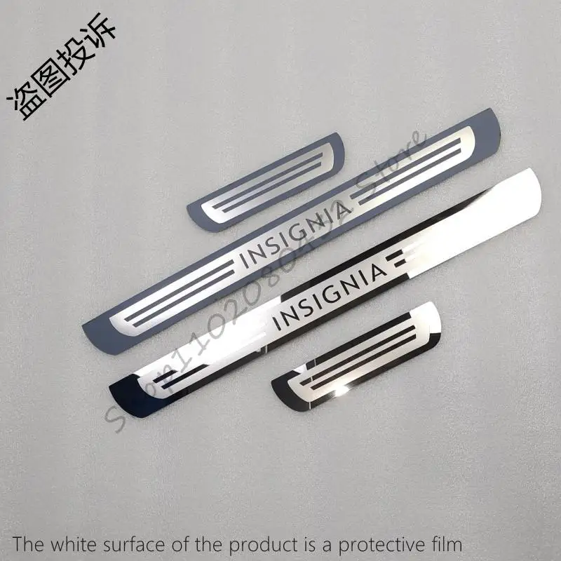 4pcs/lot For 2013-2020 Vauxhall Opel Insignia ultra-thin door sill cover stainless steel car Accessories