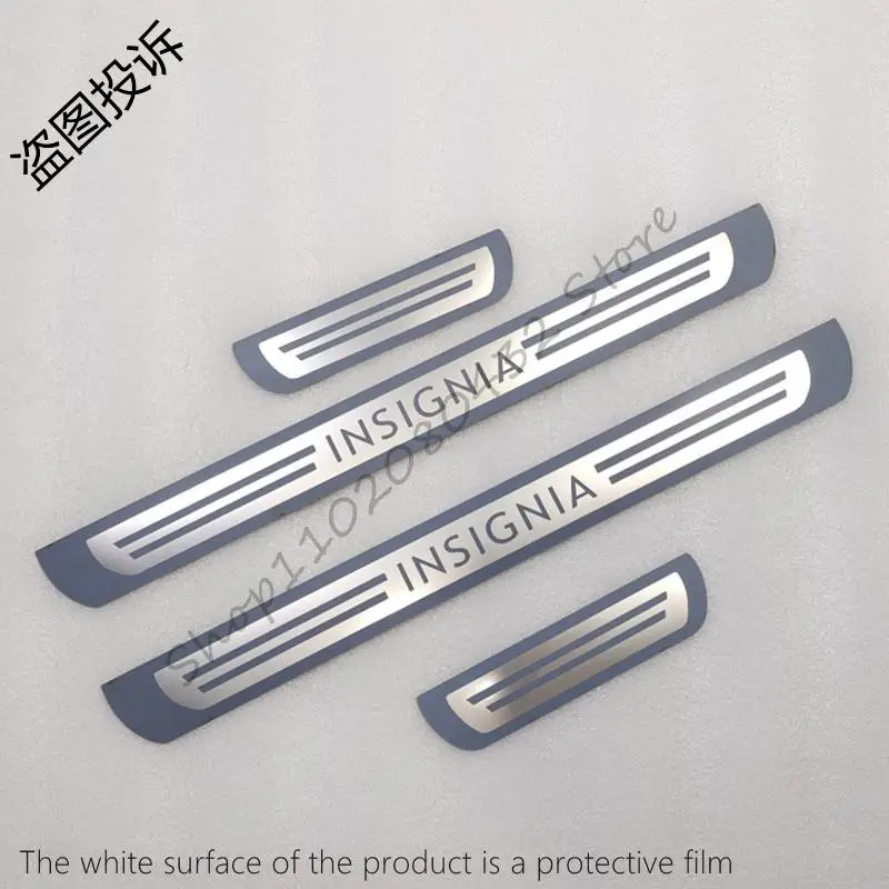 4pcs/lot For 2013-2020 Vauxhall Opel Insignia ultra-thin door sill cover stainless steel car Accessories