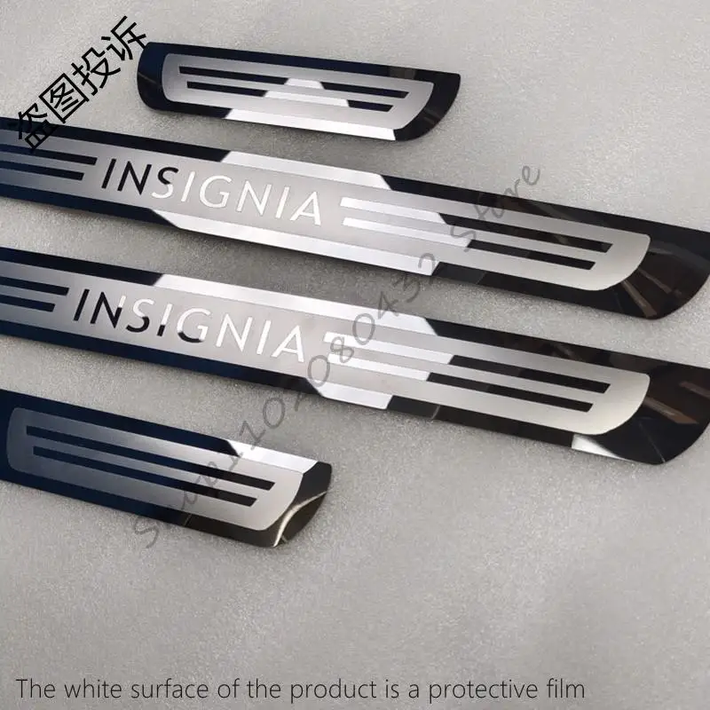 4pcs/lot For 2013-2020 Vauxhall Opel Insignia ultra-thin door sill cover stainless steel car Accessories