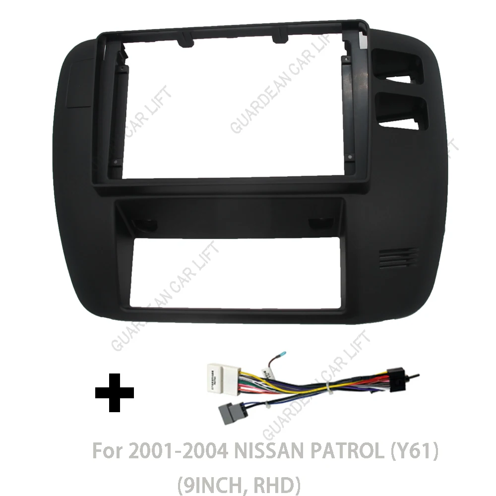 9INCH Car Radio Fascias For Nissan patrol Y61 1997-2006 Android GPS MP5 Stereo Player 2 Din Head Unit Panel Dash Frame Installat