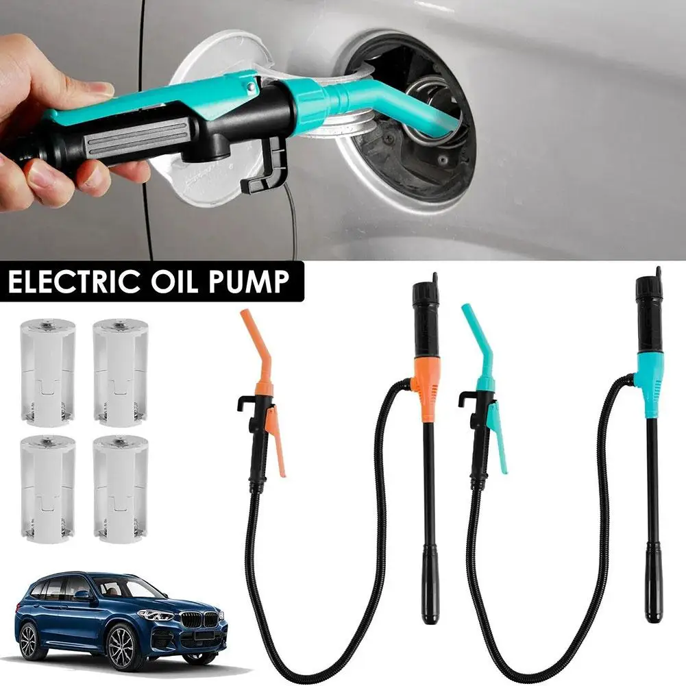 Liquid Transfer Pump Battery Powered Fuel Transfer Pump With Flow Control Nozzle 2.4 Gallons Per Min Portable Transfer Pump