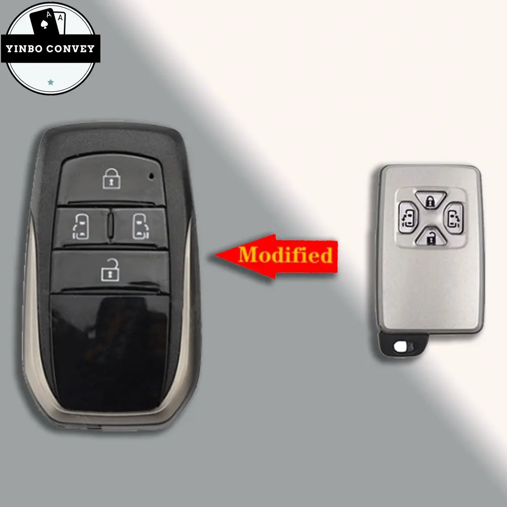 YINBO-Modified Smart Remote Key Shell 2/3/4Button (Board 5380) With Emergency Key Blade For Toyota Camry Grand Cruiser RVA4 Reiz