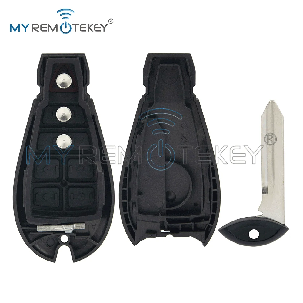 MYREMOTEKEY Remote Car Key Shell Fobik Key Case FCC GQ4-53T 3/4Buttons for Dodge RAM 2013 2014 2015 Jeep Cherokee 2014 2015