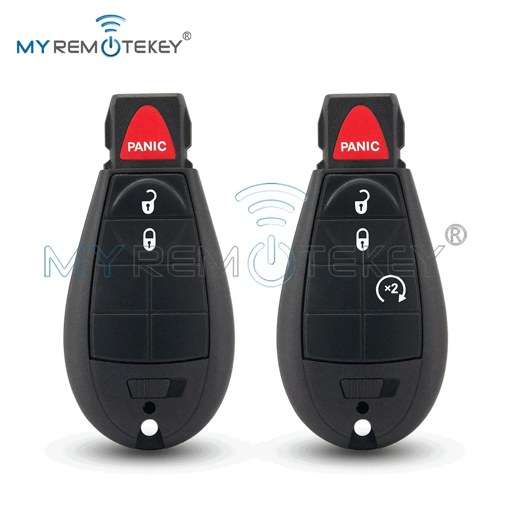 MYREMOTEKEY Remote Car Key Shell Fobik Key Case FCC GQ4-53T 3/4Buttons for Dodge RAM 2013 2014 2015 Jeep Cherokee 2014 2015