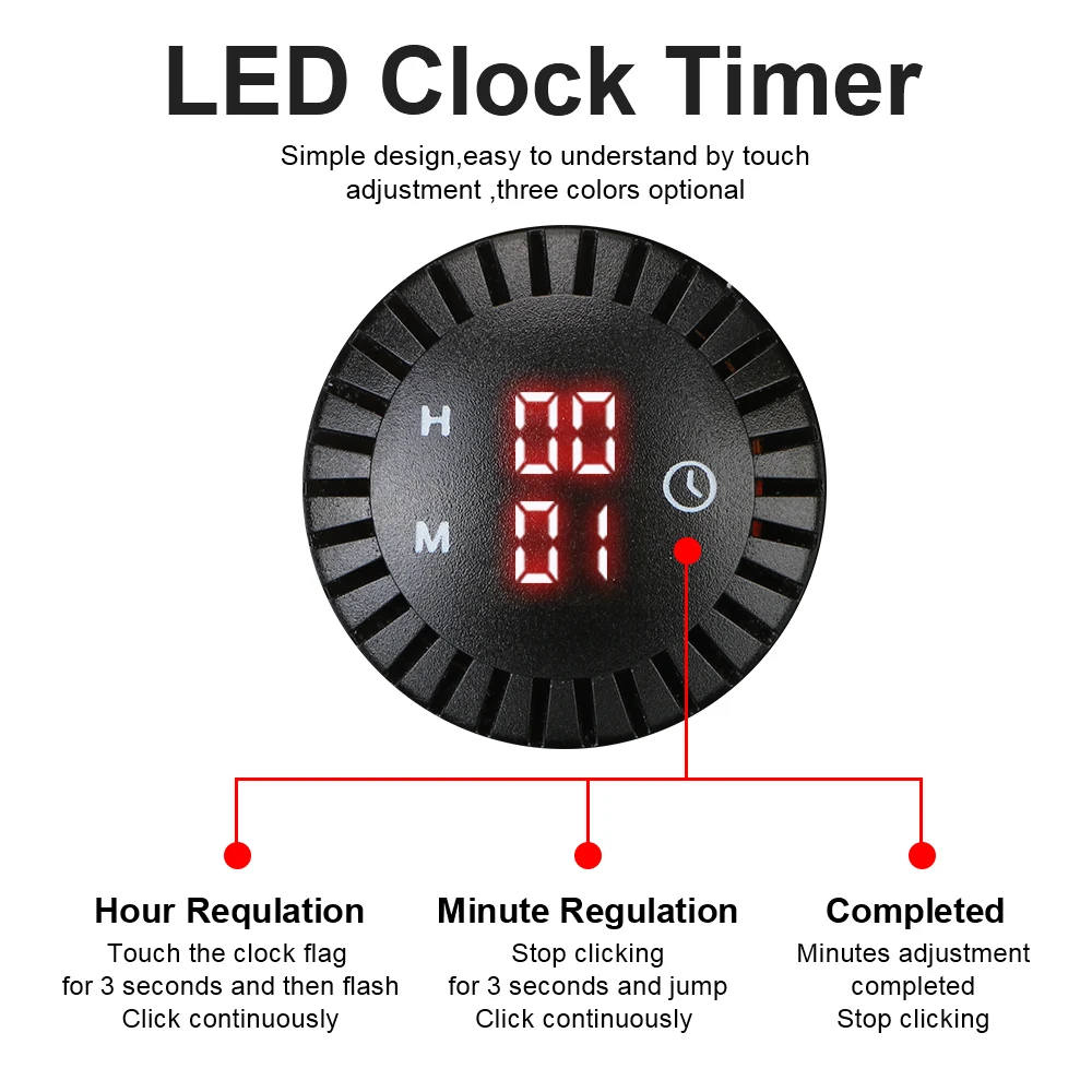 For RV Car Marine 12/24V LED Voltage Display Car Switch Panel 5 Gang