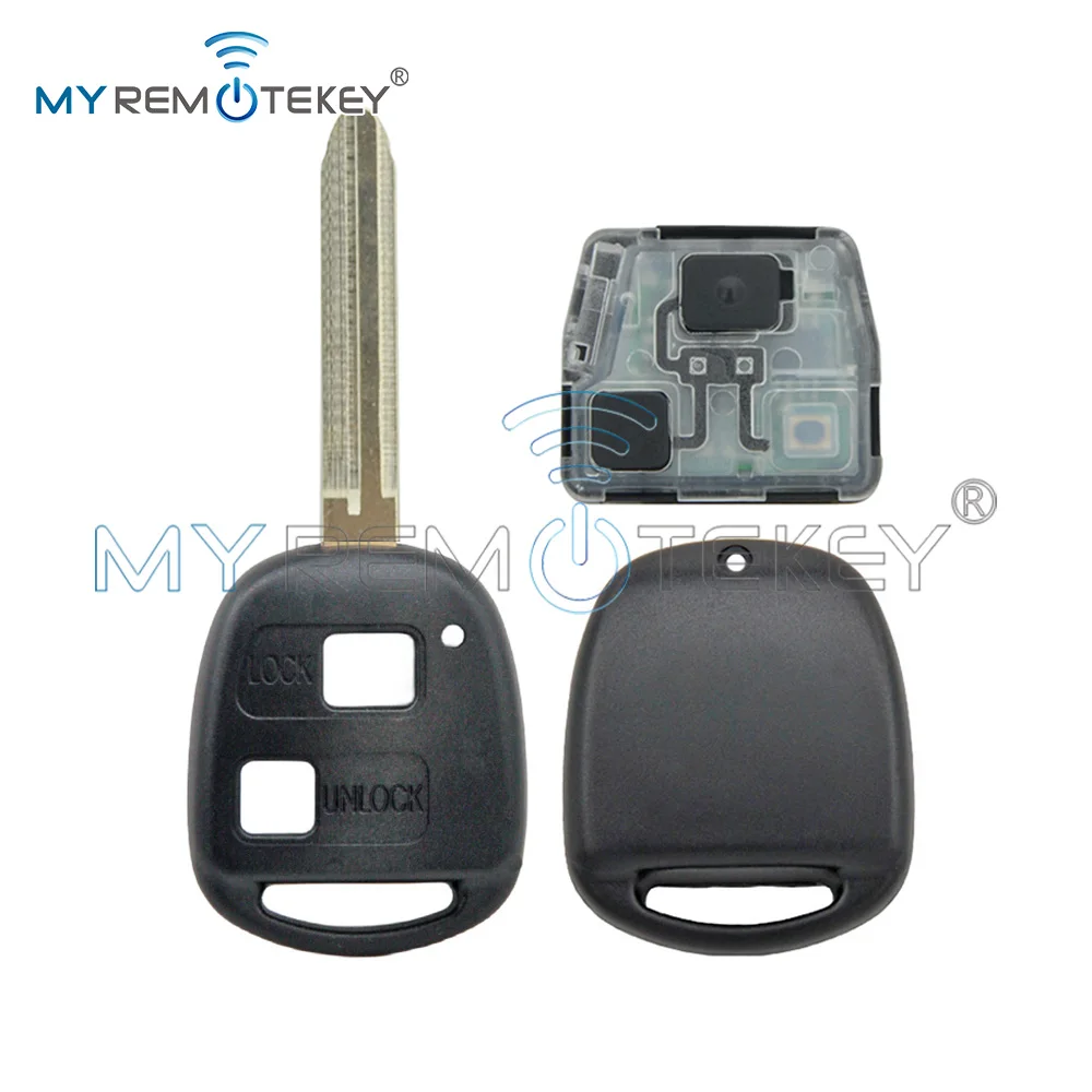 MYREMOTEKEY Remote Car Key Fob Control TOY43 Blade 304/315/434mhz 2 Buttons for Toyota Land Cruiser FJ Cruiser Prado 2004-2009