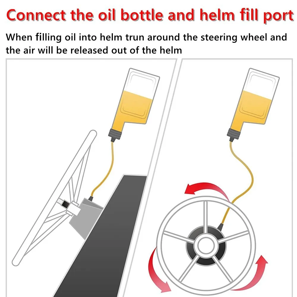 Bleed Kit Oil Filler Kit 2Pcs For Seastar Hydraulic Steering Systems Bridge Tube Hose Marine Boat Yacht Accessories Repair Tools