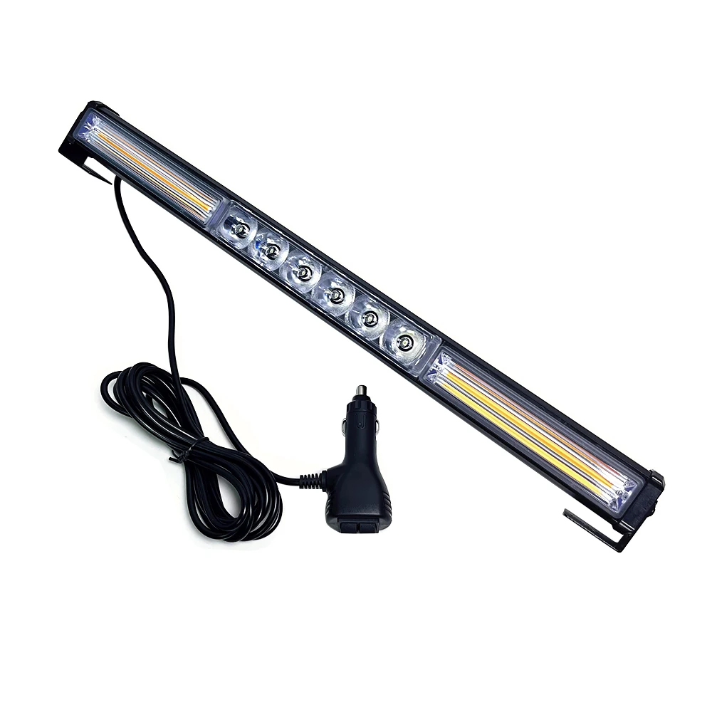 Red White Blue LED Strobe Light Bar Car LED Emergency Flash Light Beacon Auto Vehicle Flashing Safety Signal Lamp 12/24V
