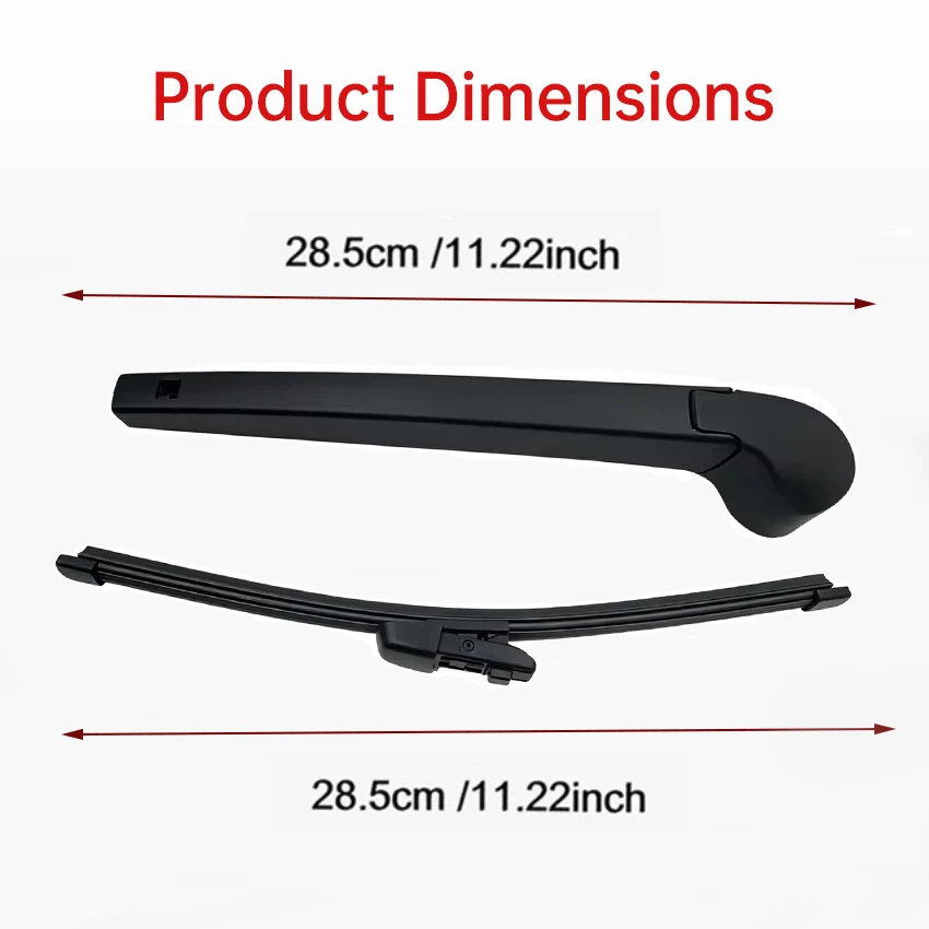 Rear Windscreen Wiper Arm & Blade Set 11" Inch for VW Golf Mk6 Hatchback 2009-2013