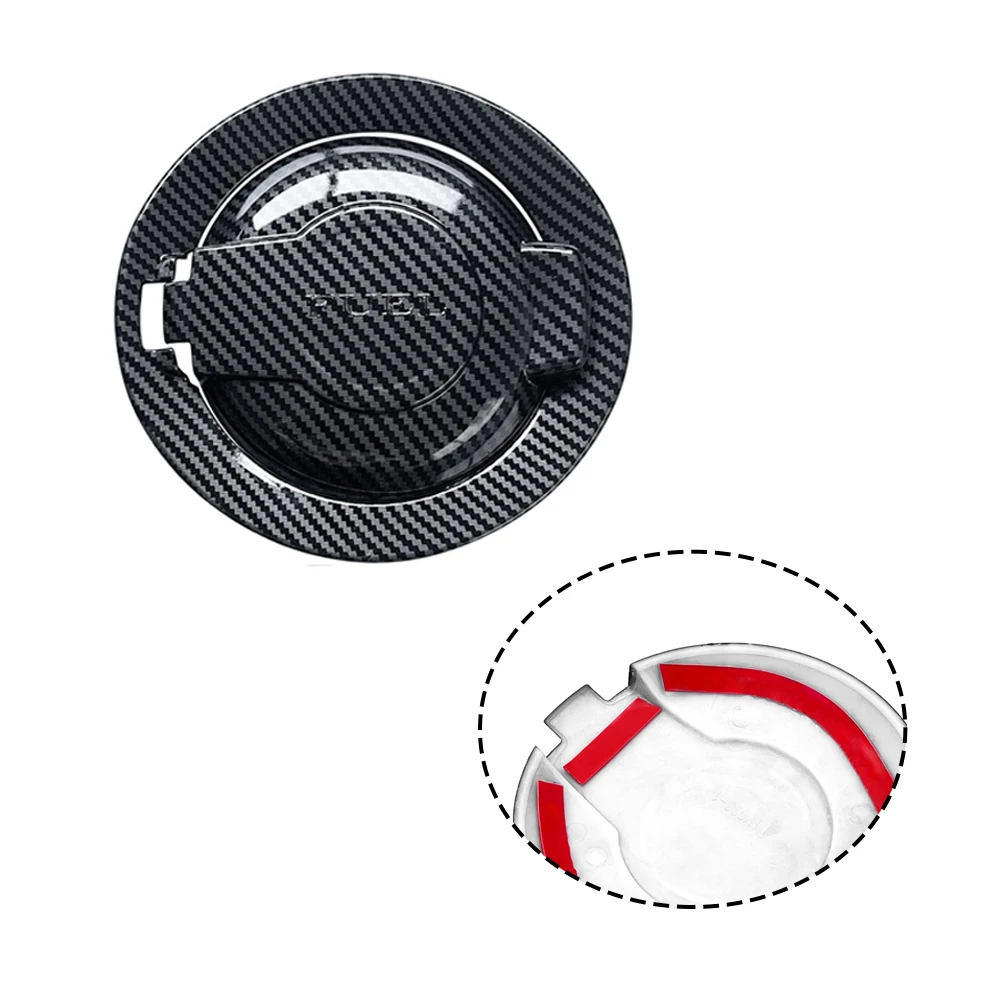 For Dodge Carbon Fiber Fuel Tank Cover Trim Gas Door Cap Protector For Dodge Challenger 2008-2023 Accessory