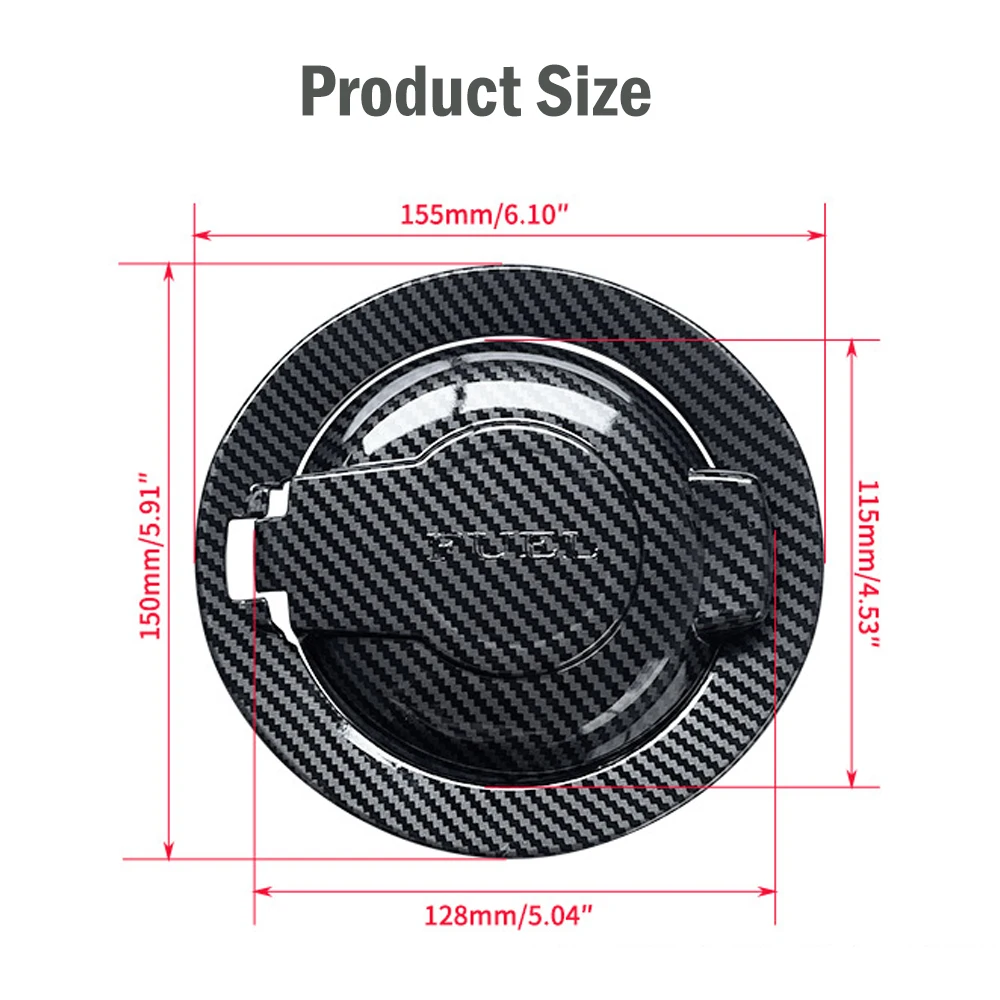 For Dodge Carbon Fiber Fuel Tank Cover Trim Gas Door Cap Protector For Dodge Challenger 2008-2023 Accessory