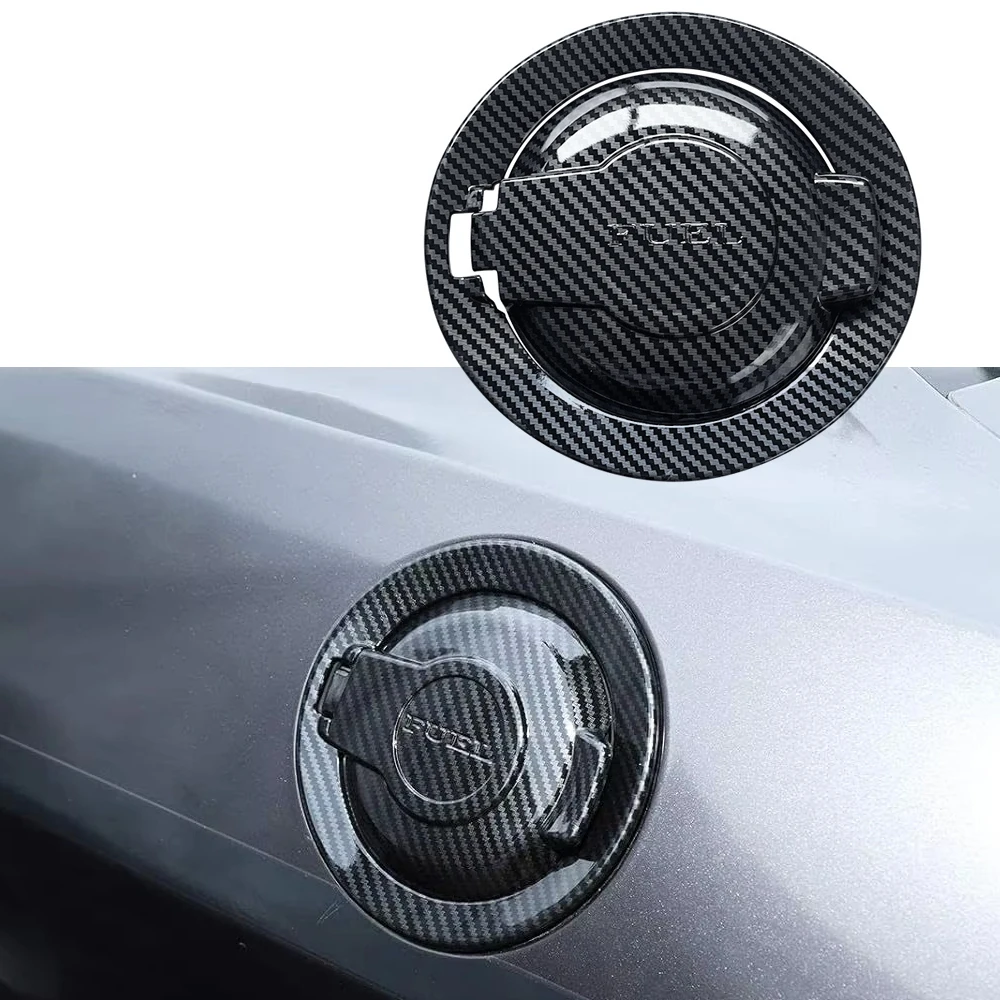 For Dodge Carbon Fiber Fuel Tank Cover Trim Gas Door Cap Protector For Dodge Challenger 2008-2023 Accessory
