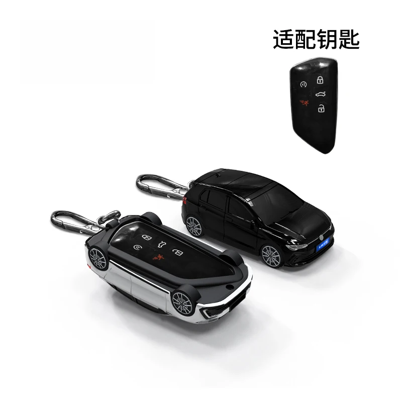 ICAR for Golf 8 Car Models Styling Key Case for VW Mk8 GTI GTD R ID3 ID4 2020 2022 2024 3 5 Button Key Cover Fob Holder Keychain