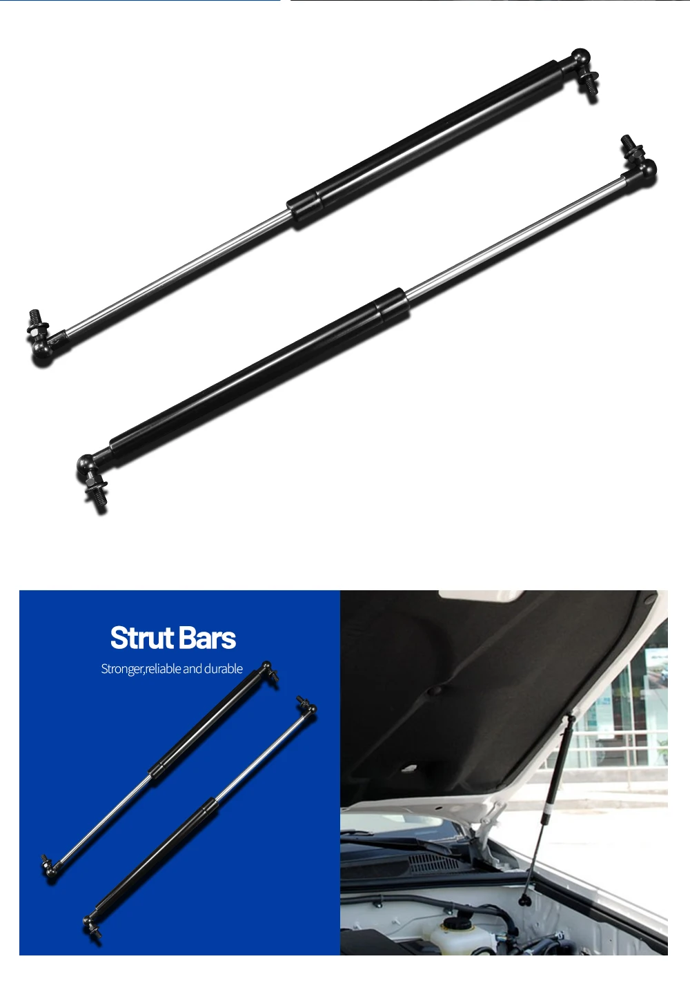 For Toyota Land Cruiser Prado 120 J120 02-09 5345069055 Bonnet Hood Gas Front Shock Lift Strut Bars Support Rod Accessories 2PCS