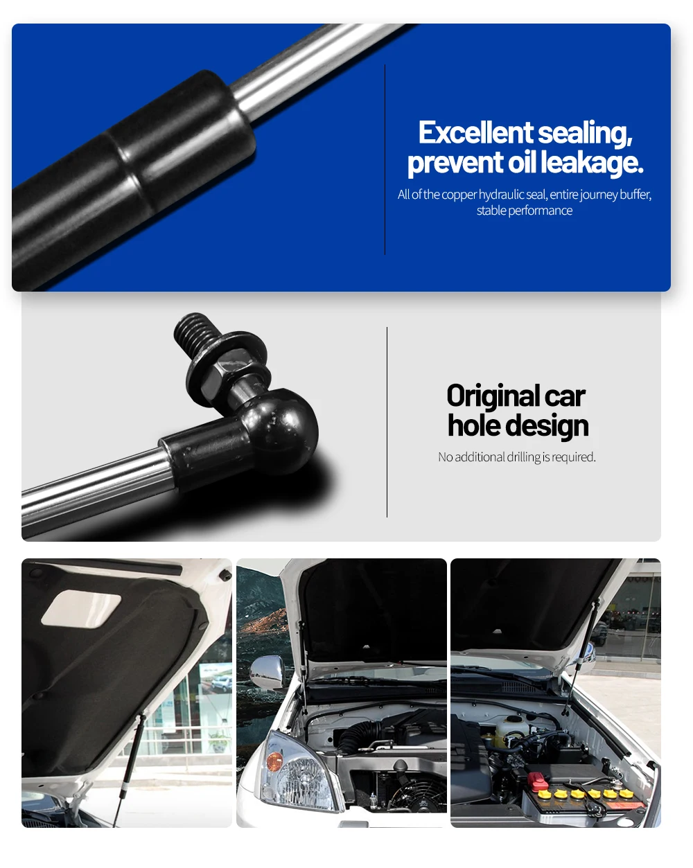 For Toyota Land Cruiser Prado 120 J120 02-09 5345069055 Bonnet Hood Gas Front Shock Lift Strut Bars Support Rod Accessories 2PCS