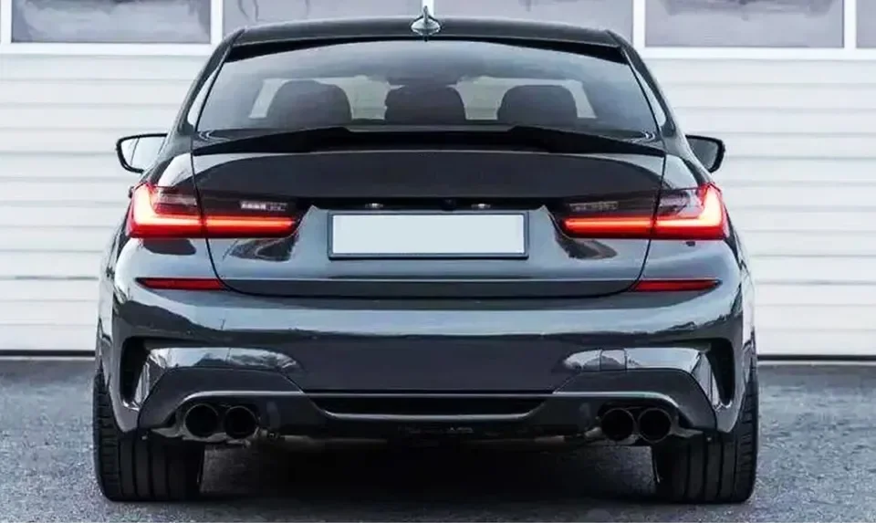 XVIP Car M4 Style Roof Spoiler Glossy Black Wings For BMW 3 Series G20 G28 2019-2022 330i 330e Sedan ABS Ducktail Trunk Spoilers