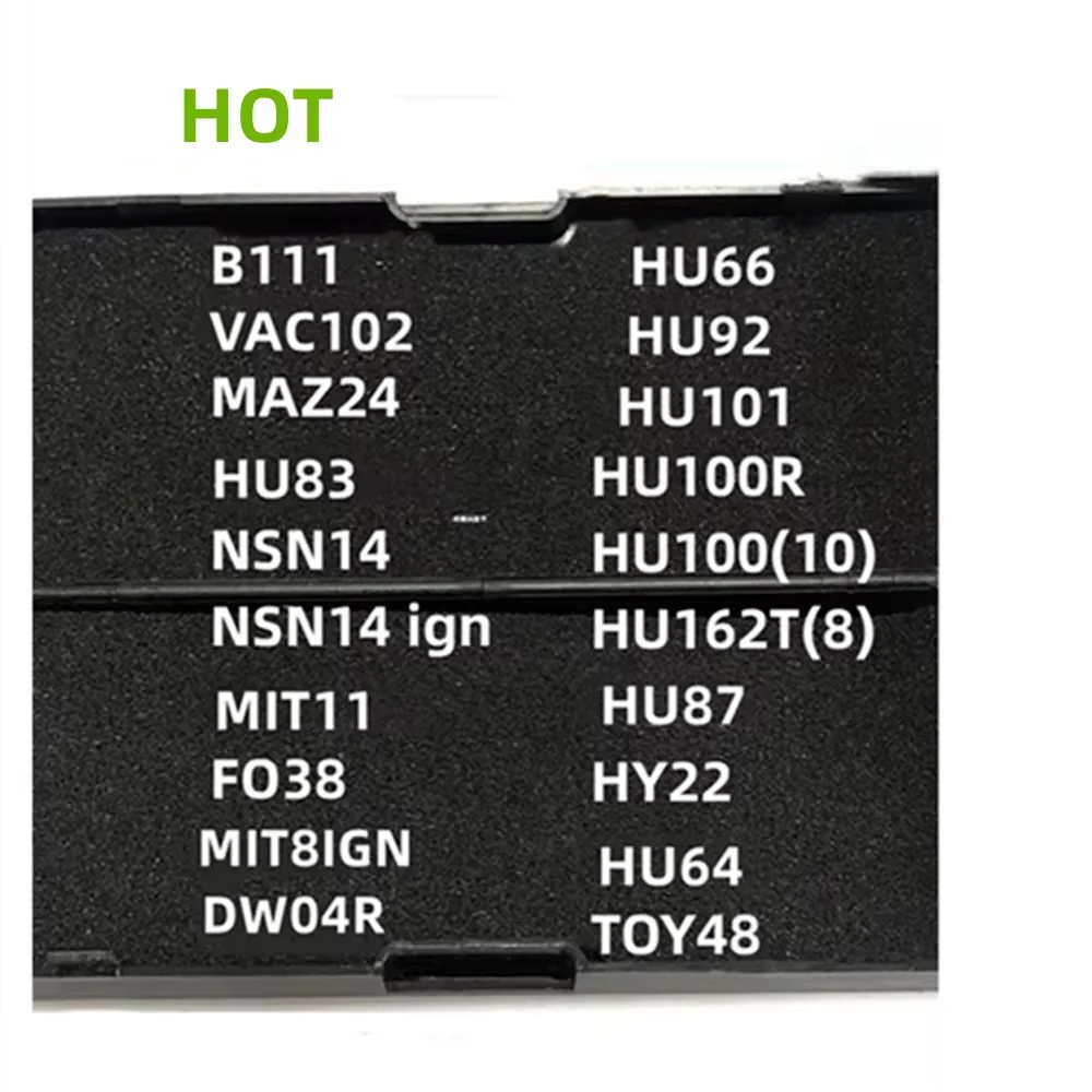 Lishi 2 in 1 HU83 VAC102 HU87 MAZ24 NSN14 FO38 DW04R MIT11 MIT8IGN HU66 HU100 HU64 HU101 HU100R HU92 HU162T(8) TOY48 HY22
