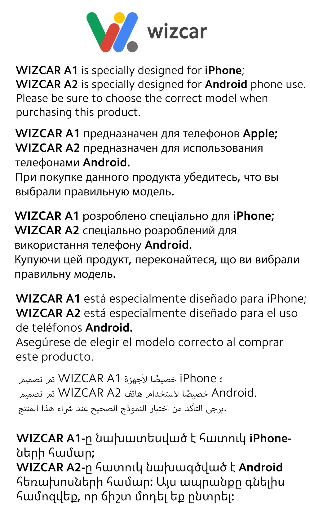 WIZCAR A3 Converter Real-time Maps Online Music Android Auto Adapter For Honda MNV XNV VE1 ENS1 ENP1 for Android Phone Use