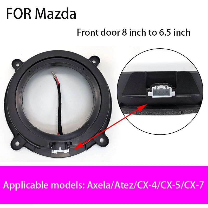 2pcs Audio Modification 6.5 Speaker Pad Washer Treble Bracket Adapter Mount for Mazda Atez Ankesaila CX-4 CX-5 CX7