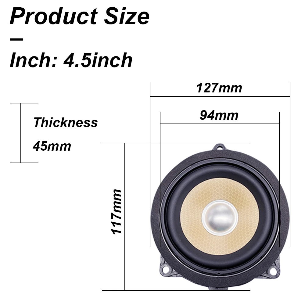 For BMW F30 F20 F10 G20 G01 Midrange Speakers For BMW G30 F48 F34 3GT F23 X1 X2 X3 Front Rear Door Horn 4.5 4 inch Loudspeaker