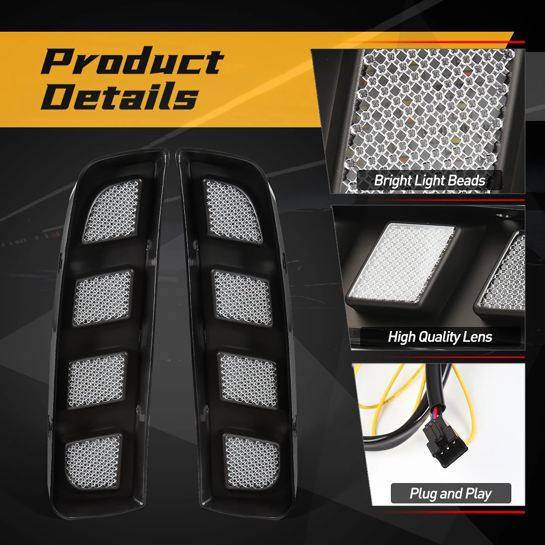 DRL For Honda Civic 10th Generation Type R 2018 2019 2020 202 LED Daytime Running Light Dynamic Turn Signal Lamps Fog