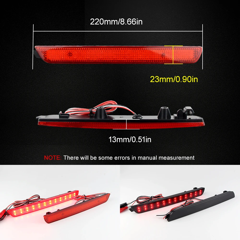 LED Rear Bumper Reflector Light Brake Lamp Reflector For Mazda 3 AXELA Tail/Brake Rear Fog Lamps Signal Light Car Accessories