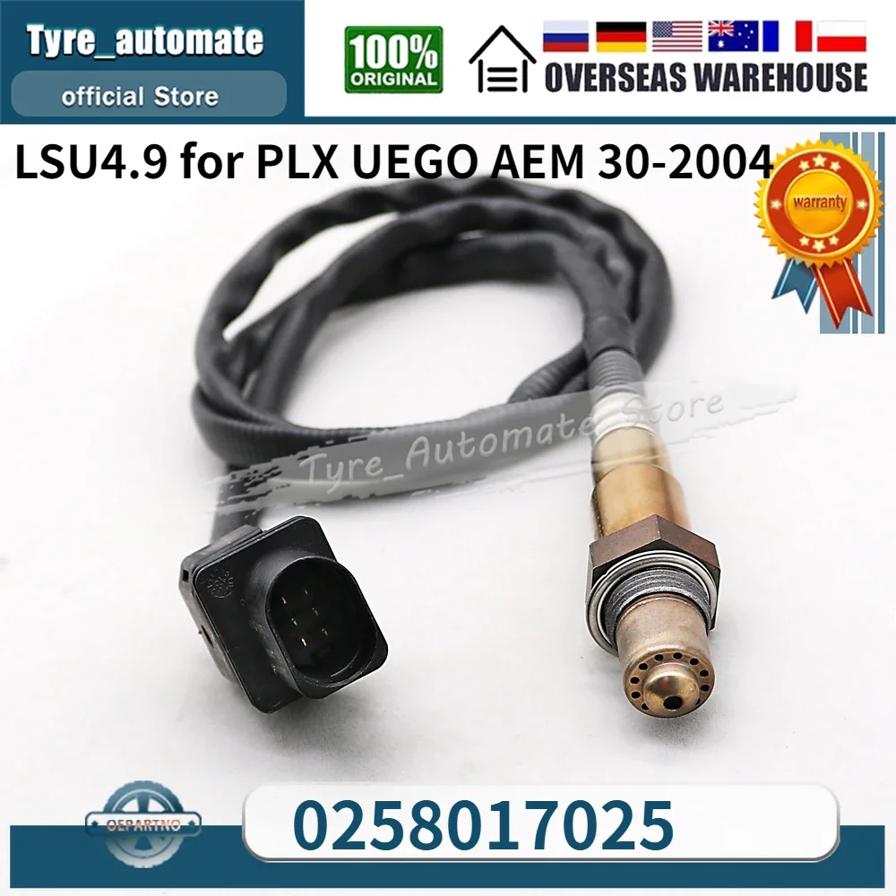 0258017025 WideBand Oxygen Lambda Sensor LSU4.9 for PLX UEGO AEM 30-2004