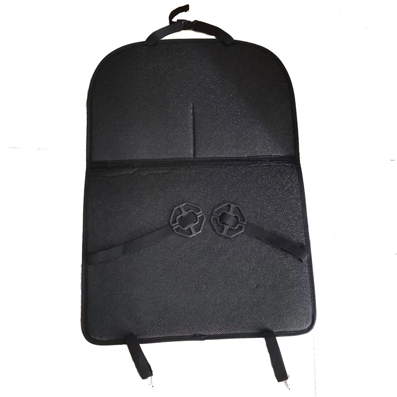 Car Anti Kicks Pad With Organizer Pocket Leather Universal Seat Back Leather Protector Cover Waterproof Backseat Child Kick Mats