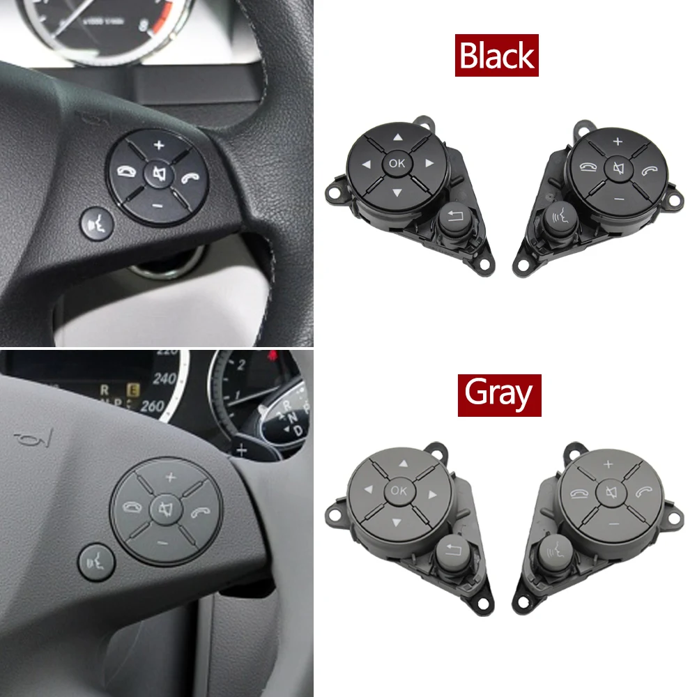 Car Steering Wheel Switch Control Button with Circuit Board Assembly For Mercedes Benz C GLK E Class W204 X204 W212 W207