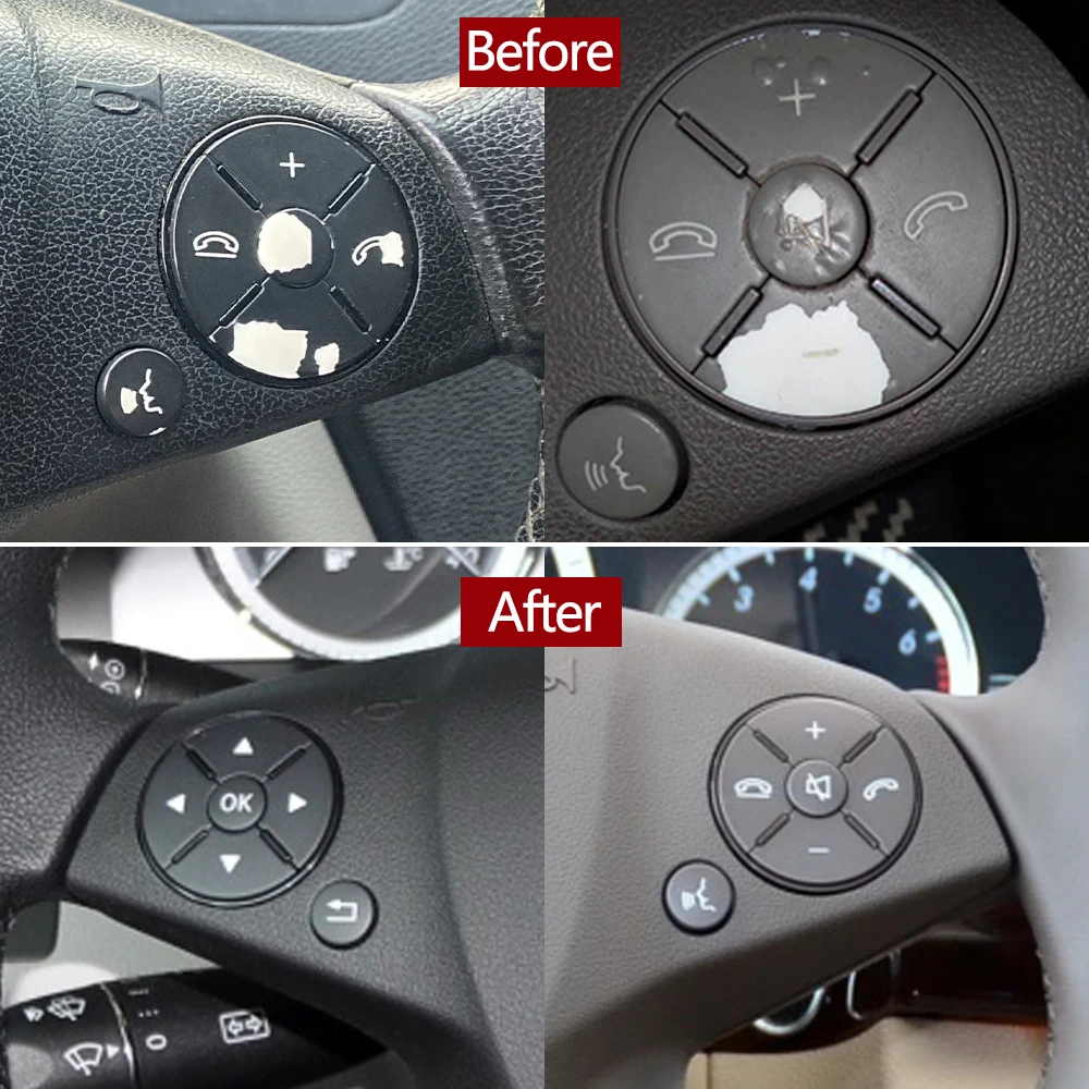 Car Steering Wheel Switch Control Button with Circuit Board Assembly For Mercedes Benz C GLK E Class W204 X204 W212 W207